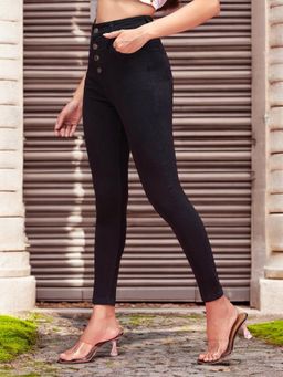 Miss Chase - Women Black Skinny Fit Clean Look Regular Length Stretchable Denim Jeans