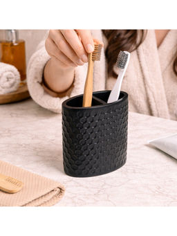 Voncasa - Black Diamond Cut Toothbrush Holder