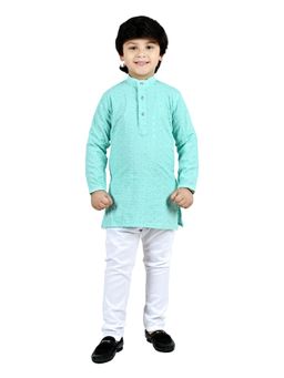 BT DEZINES - Boys Viscose Chikankari Kurta And Pyjama (Set of 2)