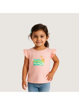 ZACH & KIKI - Glittery Waves T-Shirt-Pink