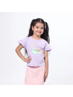 ZACH & KIKI - Glittery Waves T-Shirt-Lavender