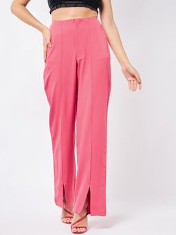 Magre - Fuschia Pink Front Slit Trousers