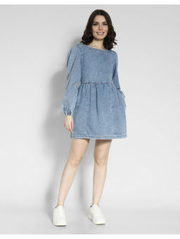 American Eagle - Women Blue Denim Mini Dress