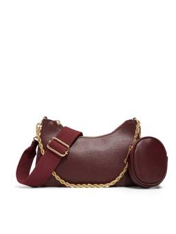 Call It Spring - Adreddia Womens Bordo Cross Body Shoulder Bag with Detachable Strap