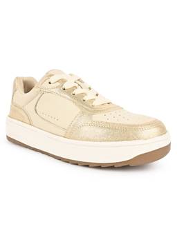 Call It Spring - Gold Round Toe Sneakers