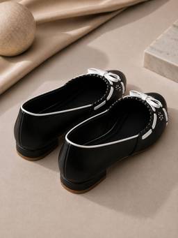 drunch - Women Black Ballerina