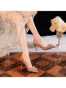 OZZARO - Women Malika Rose Gold Stiletto Heels