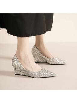 OZZARO - Women Silver Shubh Wedges Heels