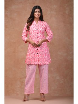 KIKU - Pink Floral Co-Ord (Set of 2)