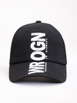 WROGN - Printed "Disrupt" Graphic Cap - Black