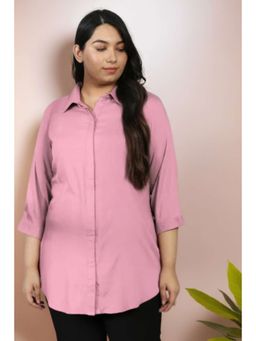 Amydus - Women Pink Solid Shirt