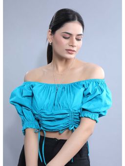 French Theory - Regular Fit Top with Puff Sleeve - Red