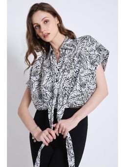 French Theory - Summer Boxy Fit Shirt - Black and White