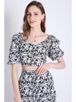 French Theory - Short Sleeve Co-Ord Set Top - White printed