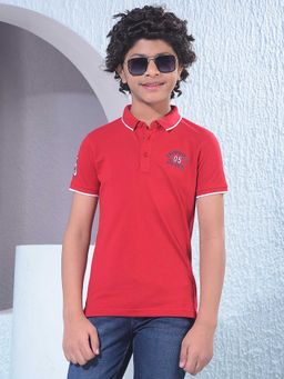 CRIMSOUNE CLUB - Boys Red Polo T-Shirt