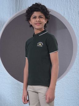 CRIMSOUNE CLUB - Boys Olive Polo T-Shirt