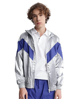 Rare Rabbit - Albi Silver Metallic Regular Fit Jacket