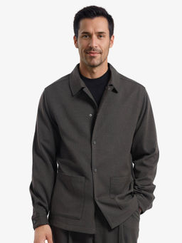 Rare Rabbit - Brant Olive Plain Relaxed Fit Jacket