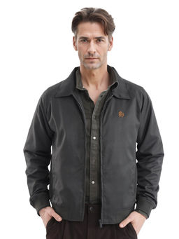 Rare Rabbit - Clayon Olive Solid Regular Fit Jacket