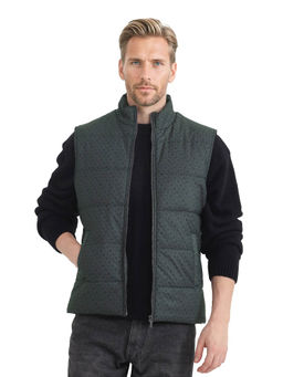 Rare Rabbit - Darif Green Petrol Monogram Print Regular Fit Jacket