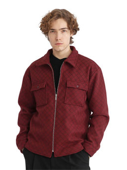 Rare Rabbit - Lybro Red Monogram Print Regular Fit Jacket