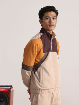 Rare Rabbit - Malo Beige Cut and Sew Regular Fit Jacket