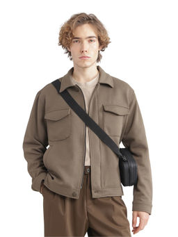 Rare Rabbit - Mapis Khaki Textured Regular Fit Jacket