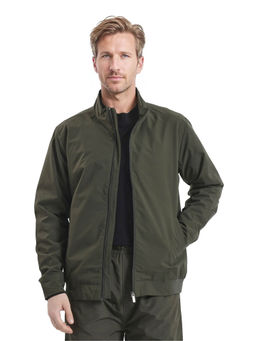 Rare Rabbit - Niger Green Solid Relaxed Fit Jacket