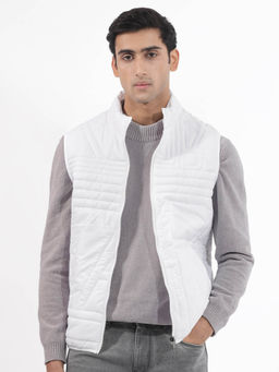 Rare Rabbit - Queltex White Plain Regular Fit Jacket