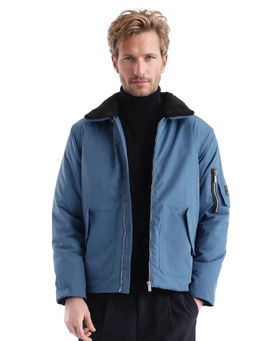 Rare Rabbit - Roboss Teal Plain Regular Fit Jacket