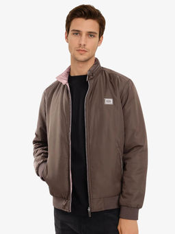 Rare Rabbit - Royban-2 Brown Plain Regular Fit Jacket