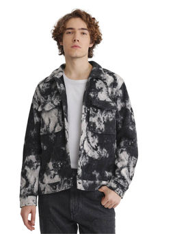 Rare Rabbit - Saurv Black Printed Regular Fit Jacket