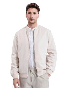 Rare Rabbit - Vallor Beige Plain Regular Fit Jacket