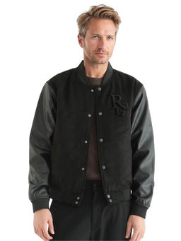 Rare Rabbit - Varos Black Solid Regular Fit Jacket