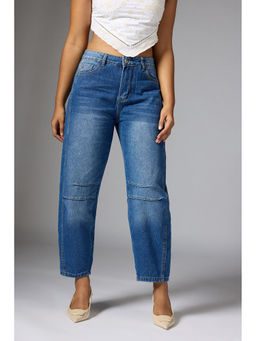 FREAKINS - Yale Blue Barrel Leg Jeans