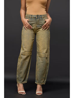 FREAKINS - Terracotta Earth Barrel Leg Jeans