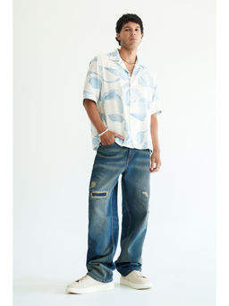 FREAKINS - Men Blue Solid Loose Fit Jeans