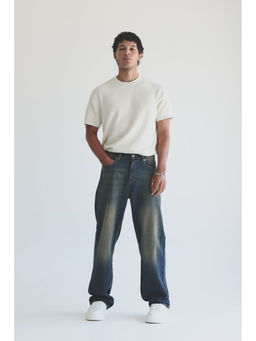 FREAKINS - Men Blue Solid Loose Fit Jeans