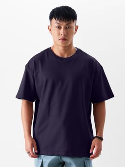 The Souled Store - Solids: Berry Oversized T-shirts For Mens