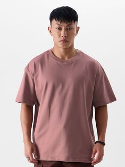 The Souled Store - Solids: Mauve Oversized T-shirts For Mens