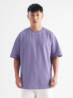 The Souled Store - Original Solids: Winter Mauve Oversized T-shirts For Mens