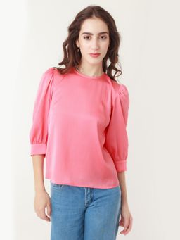 Zink London - Womens Coral Solid Top