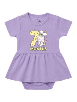 Zeezeezoo - 7 Months Birthday Unicorn Theme Dress
