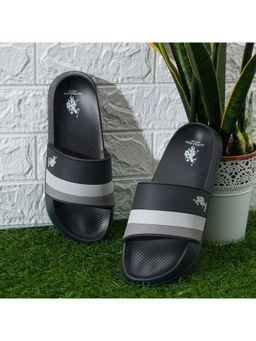 U.S. POLO ASSN. - Black Arvana Stylish Sliders for Men