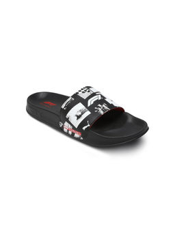 Puma - Unisex Black Formula 1 Leadcat 2.0 Logo Beach Sliders