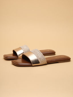 ERIDANI - Women Ainara Brown Metallic Flats