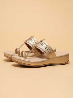 ERIDANI - Women Avianna Gold Platform Sandals