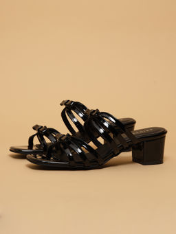 ERIDANI - Women Black Eugenia Block Heels