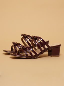 ERIDANI - Women Maroon Eugenia Block Heels