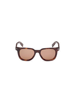 Ermenegildo Zegna - Brown Acetate Full Rim Square Men Frame (EZ0248 50 52E) (50)